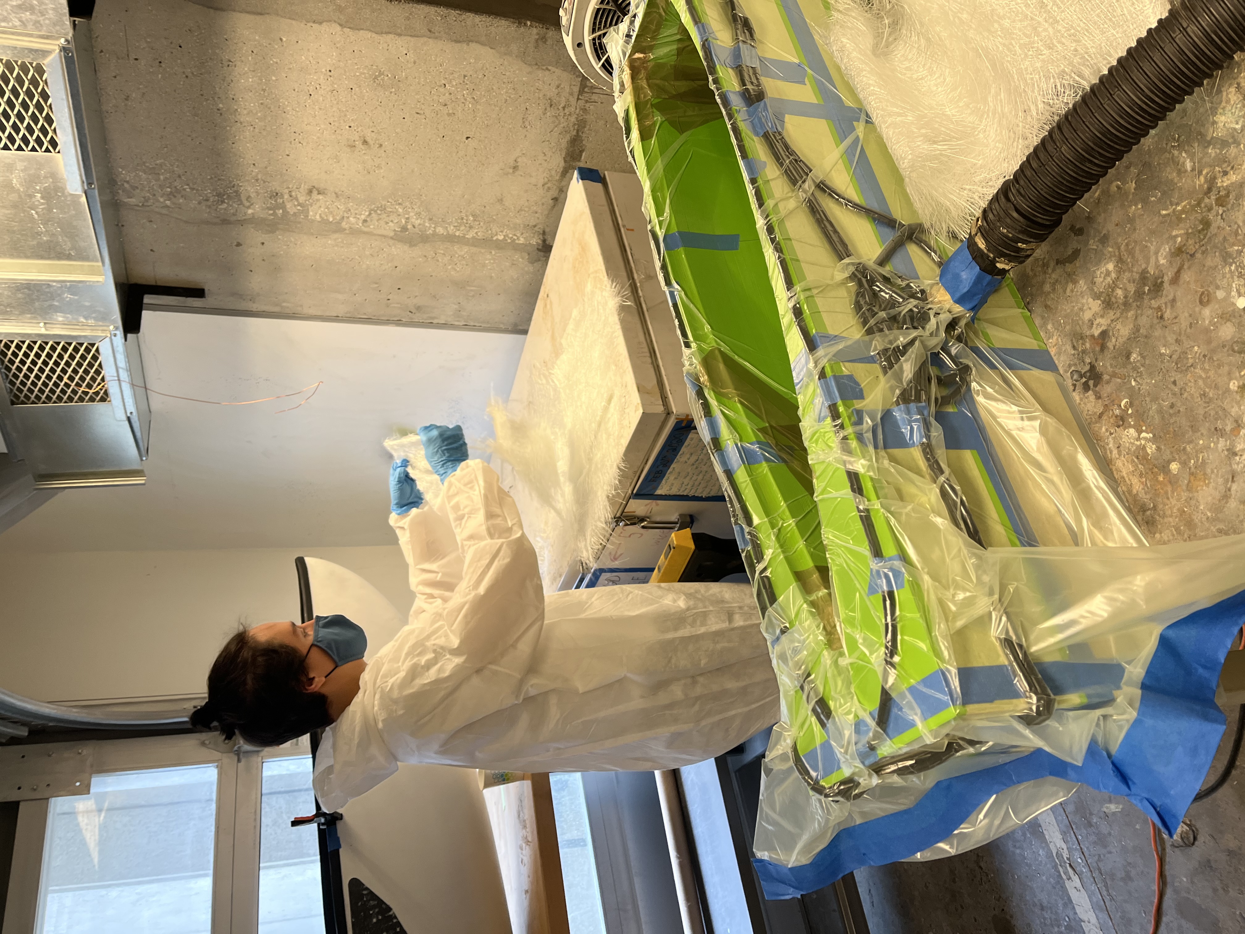 Fiberglass layup process